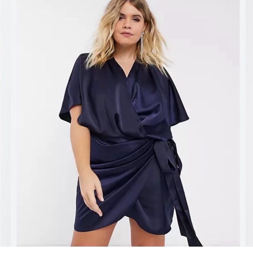 ASOS Deep Blue Wrap Dress